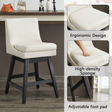 Upholstered Swivel Bar Stools Set of 2
