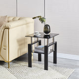 Tempered Black Glass Sofa Table