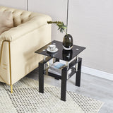 Tempered Black Glass Sofa Table