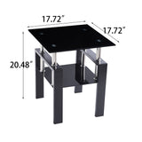 Tempered Black Glass Sofa Table
