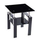 Tempered Black Glass Sofa Table