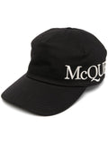 Alexander Mcqueen Men Oversize Black Jersey  Hat With  Logo Alexander Mcqueen Man