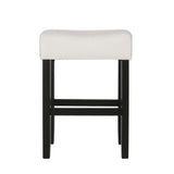 Set of 2, 26.75" Backless Fabric Counter Height Barstool