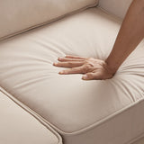 Modern Armchair, Single Seat Velvet Accent Chair, Taupe