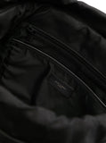 Saint Laurent Men Black Backpack With Tonal Logo Lettering Embroidery In Recycled Nylon Man