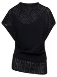 Givenchy Women Black Top With Draped Neckline In Viscose Woman