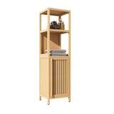 Large Capacity Multifunctional Bamboo Storage Cabinet