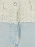 Givenchy Women Blue Jeans With Tweed Waist In Denim Woman