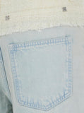 Givenchy Women Blue Jeans With Tweed Waist In Denim Woman