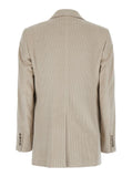 Max Mara Women 'Kuban' Beige Single-Breasted Jacket With Notched Revers In Cotton Blend Woman
