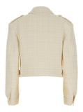 Givenchy Women White Jacket With Logo 4G Detail On The Buttons In Wool Blend Woman