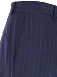 Givenchy Men Blue Flared Pants With High Waist In Wool Man