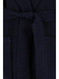 Max Mara Women 'Jene' Long Blue Coat With Belt In Wool And Cashmere Woman