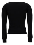 Alexander Mcqueen Women Black Top With Square Neckline In Viscose Blend Woman
