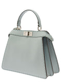 Fendi Women 'Peekaboo Iseeu Medium' Grey Handbag With 646 Hand-Sewn Topstitches Woman