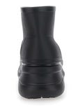 Balenciaga Men 'Crocs' Black Ankle Boots With Embossed Logo On The Front In Tech Fabric Man