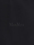 Max Mara Women Black T-Shirt With Logo Embroidered On The Front In Cotton Woman