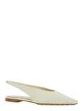 Bottega Veneta Women 'Sofia' White Slingback Ballerinas With Elastic Back In Leather Woman