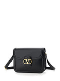 Valentino Garavani Men Black Shoulder Bag With Vlogo Detail On The Front In Leather Man