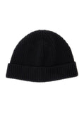 Valentino Garavani Men Black Knit Beanie With Vlogo On The Front In Cashmere Man