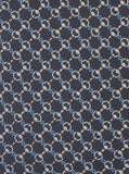 Gucci Men Grey Tie With All-Over Horsebit Print In Silk Man