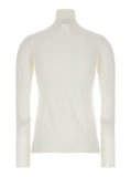 Max Mara Women White High Neck Sweater In Wool Woman