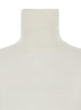 Max Mara Women White High Neck Sweater In Wool Woman