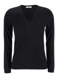 Max Mara Women Black V-Neck Sweater In Cashmere Woman