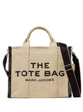 Marc Jacobs Women Handbag 'Small Tote' With Contrasting Embroidered Logo In Ecoleather And Polyester Beige Women