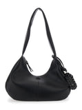 Ganni Women Shoulder Bag 'Bou Bag Hobo Medium' With Shoulder Strap And Removable Black Leather Logo Patch For Women