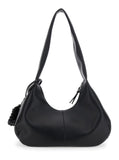 Ganni Women Shoulder Bag 'Bou Bag Hobo Medium' With Shoulder Strap And Removable Black Leather Logo Patch For Women