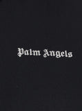 Palm Angels Men Men's Black 'Classic Logo' Sweatshirt With Printed Logo On Front In Tech Fabric