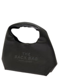 Marc Jacobs Women Shoulder Bag 'The Sack' With Logo Embossed In Black Pebbled Leather For Women