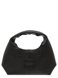 Marc Jacobs Women Shoulder Bag 'The Sack' With Logo Embossed In Black Pebbled Leather For Women