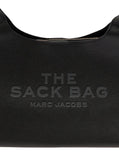 Marc Jacobs Women Shoulder Bag 'The Sack' With Logo Embossed In Black Pebbled Leather For Women