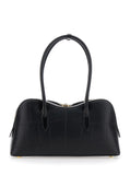 Stella Mccartney Women Medium 'Ryder' Handbag With Lock Detail On Front In Ecoleather Black For Women