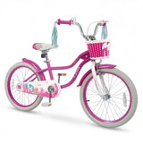 Kids Bike 18-Inch with Training Wheels and Basket Rose Red