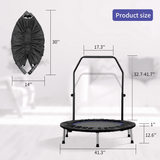 Ainfox Mini Trampoline with Adjustable Handle Bar, Fitness Rebounder, 330 lbs Load Capacity, 40 Inch