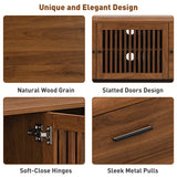 78-Inch TV Stand for 75–85 Inch TVs, Walnut MDF Media Console with Soft-Close Drawers
