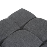 Modern Upholstered Deep Biscuit-style Tufted Ottoman