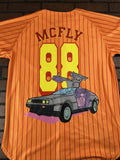 BACK TO THE FUTURE Headgear Classics Orange Baseball Jersey ~Never Worn~L XL 2XL