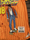 BACK TO THE FUTURE Headgear Classics Orange Baseball Jersey ~Never Worn~L XL 2XL