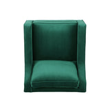 Green Velvet Upholstered Club Chair