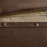 7 Piece Faux Suede Comforter Set Brown California King
