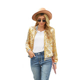 Autumn Winter New Sequined Long Sleeved Women Coat