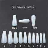 500 Transparent Natural Color Ballet Fake Nails