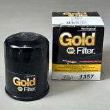 NAPA(2 PACK)The Original Gold Oil Filter Nitrile Gasket Material 21 Micron 1357