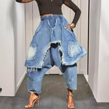 Trendy Personalized Distressed Brushed Ripped Jeans