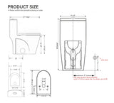 1.28/0.8 GPF Siphonic Flush One-Piece Toilet
