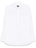 Fendi Men Topstitched Fendi Roma Lettering Cotton Shirt